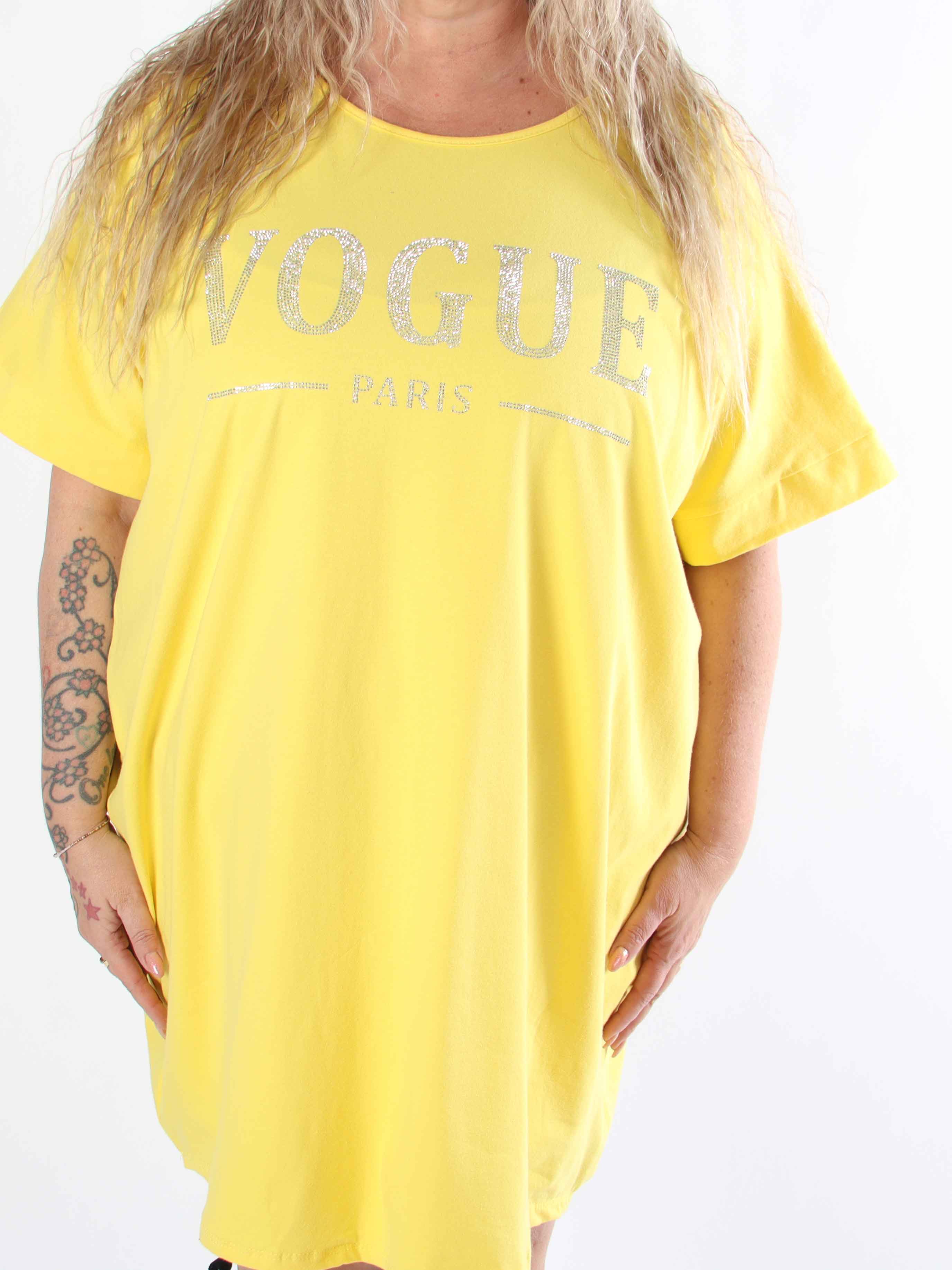 Mintu Dress - Plus size t-shirtklänning i bomull med slits